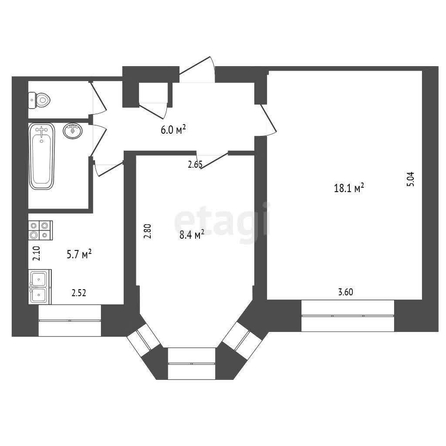
  Продается 2-комн. квартира, 42.9 м², 19-го партсъезда, д. 19А
. Фото 5.