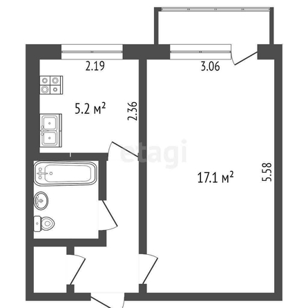 
  Продается 1-комн. квартира, 30.1 м², Менделеева пр-кт, д. 16/1
. Фото 5.