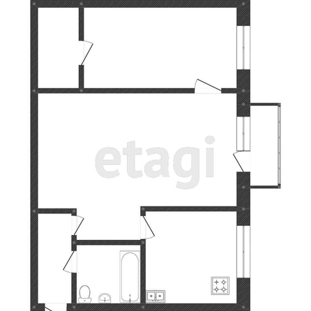
  Продается 2-комн. квартира, 44.8 м², Мамина-Сибиряка ул, д. 24А
. Фото 5.