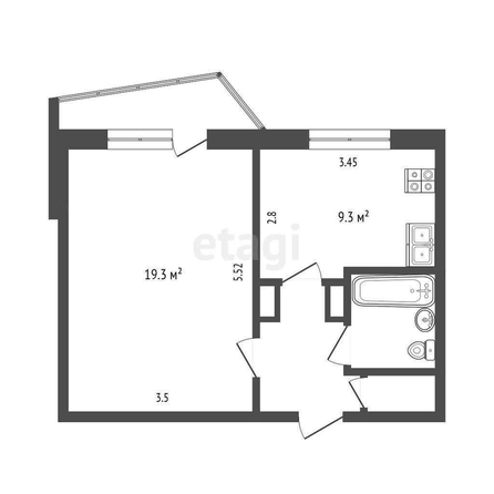 
  Продается 2-комн. квартира, 52.5 м², Дианова ул, д. 21
. Фото 3.