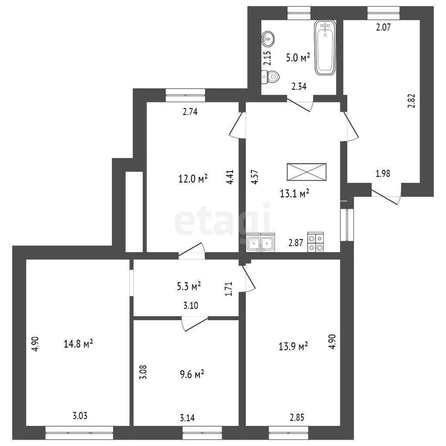 
  Продается дом, 73.4 м², Омск
. Фото 5.