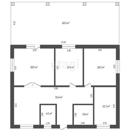 
  Продается дом, 122 м², село Троицкое
. Фото 4.