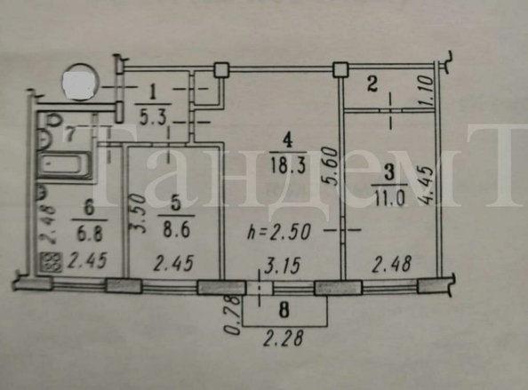 
  Продается 3-комн. квартира, 55.6 м², Амурская 11-я ул, д. 4
. Фото 2.