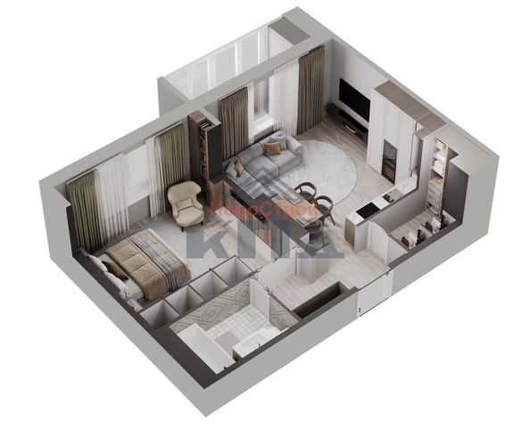 
  Продается 1-комн. квартира, 50.94 м², ЖК Регата
. Фото 1.