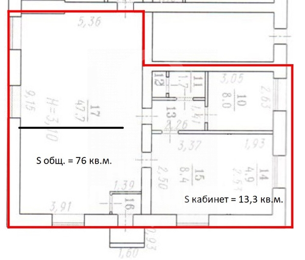 
  Сдается универсальное помещение, 76 м², Октябрьская ул, д. 124
. Фото 15.