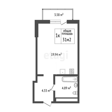 
  Продается студия, 31 м², Маршала Жукова ул, д. 154к1
. Фото 5.
