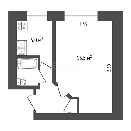 
  Продается 1-комн. квартира, 28.3 м², Романенко ул, д. 13А
. Фото 5.