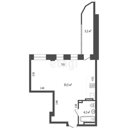 
  Продается студия, 39.7 м², 10 лет Октября ул, д. 138к2
. Фото 5.