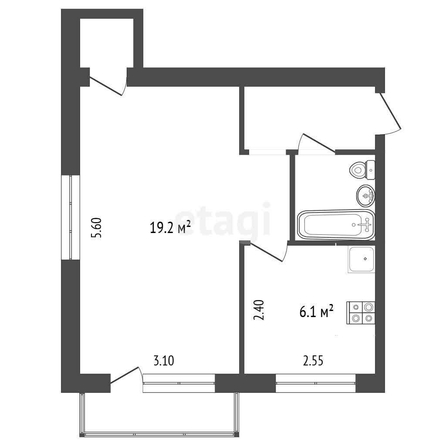 
  Продается 1-комн. квартира, 33.4 м², Российская ул, д. 5
. Фото 5.