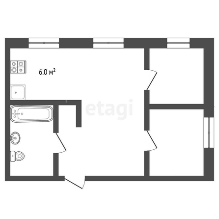 
  Продается 3-комн. квартира, 42 м², Иртышская ул, д. 42
. Фото 5.