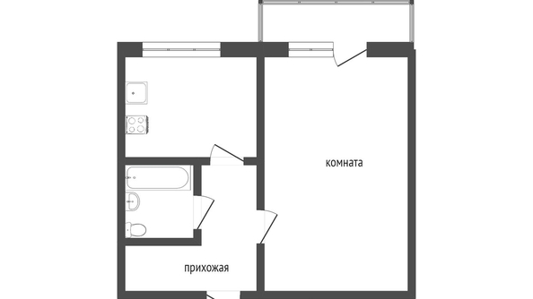 
  Продается 1-комн. квартира, 29 м², Чередовая 6-я ул, д. 102
. Фото 5.