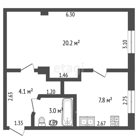 
  Продается 1-комн. квартира, 35.8 м², Линия 8-я ул, д. 205
. Фото 5.