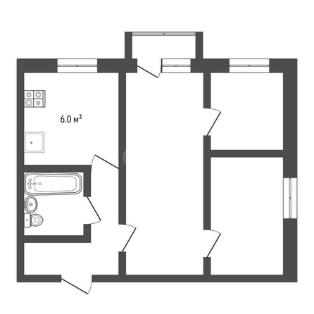 
  Продается 3-комн. квартира, 48.3 м², Олимпийская ул, д. 3
. Фото 5.