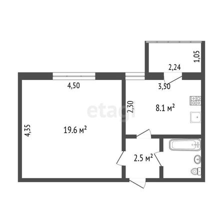 
  Продается 1-комн. квартира, 34 м², Арктическая ул, д. 37
. Фото 5.