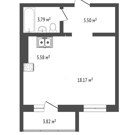 
  Продается студия, 33 м², ЖК Регата
. Фото 5.