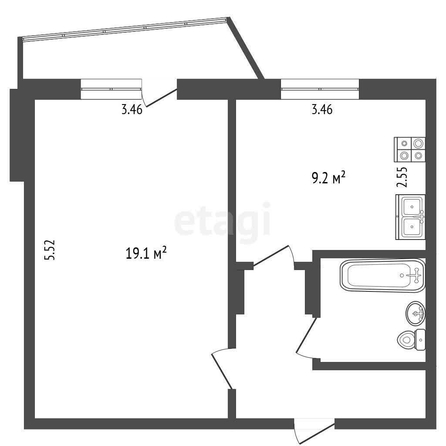 
  Продается 1-комн. квартира, 37.1 м², Рокоссовского ул, д. 30
. Фото 5.