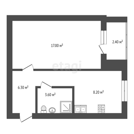 
  Продается 1-комн. квартира, 36 м², лазаревская, д. 2
. Фото 5.