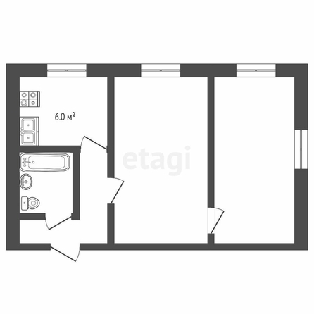 
  Продается 2-комн. квартира, 44.5 м², Карла Маркса пр-кт, д. 89А
. Фото 5.