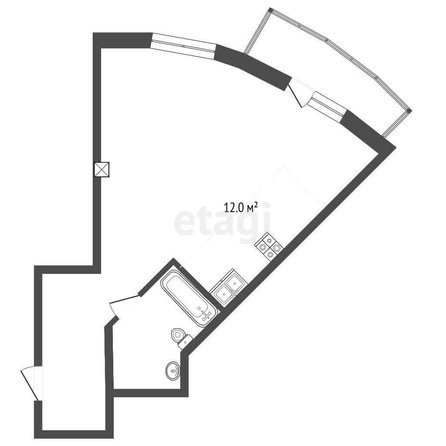
  Продается студия, 33.9 м², Ленинградская 1-я ул, д. 25
. Фото 5.
