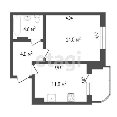 
  Продается 1-комн. квартира, 34 м², Челюскинцев 1-я ул, д. 98
. Фото 5.