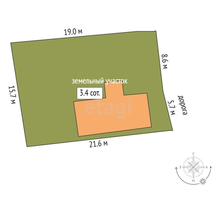 
  Продается дом, 44 м², Омск
. Фото 2.