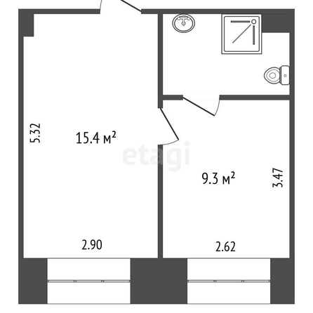 
  Сдается офис, 29.5 м², Комарова пр-кт, д. 2
. Фото 5.