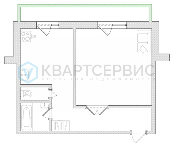 
  Продается 1-комн. квартира 40.5 м². Фото 26.