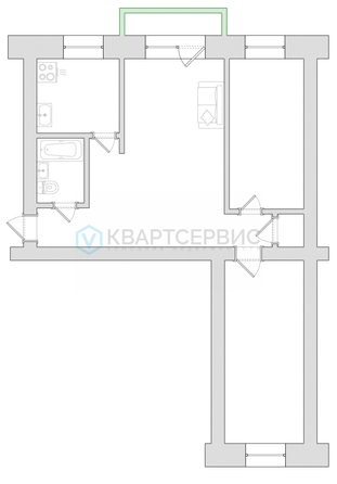 
  Продается 3-комн. квартира 55.4 м². Фото 21.