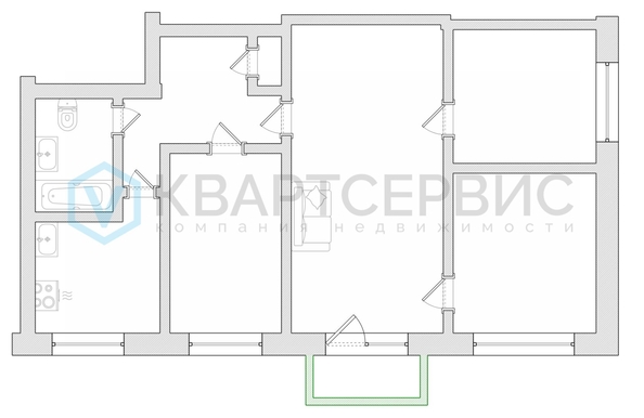 
  Продается 3-комн. квартира 58.4 м². Фото 24.