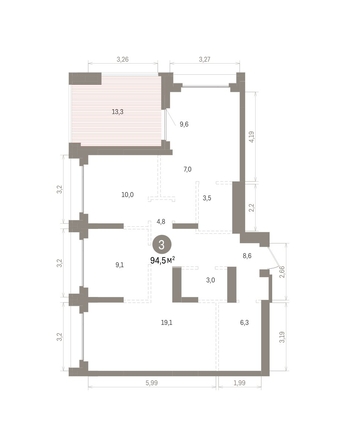 
  Продается 3-комн. квартира 94.45 м², в ЖК Кварталы Драверта, дом 5. Фото 1.