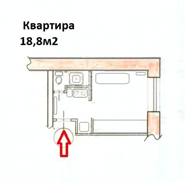 
  Продается 1-комн. квартира 19 м². Фото 3.