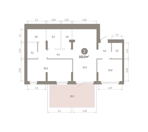 
  Продается 2-комн. квартира 101.96 м², в ЖК Кварталы Драверта, дом 3. Фото 1.