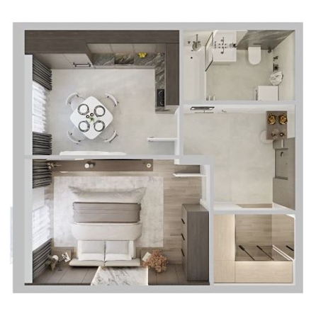 
  Продается 1-комн. квартира 43.8 м², в ЖК Северное Сияние Премиум. Фото 3.