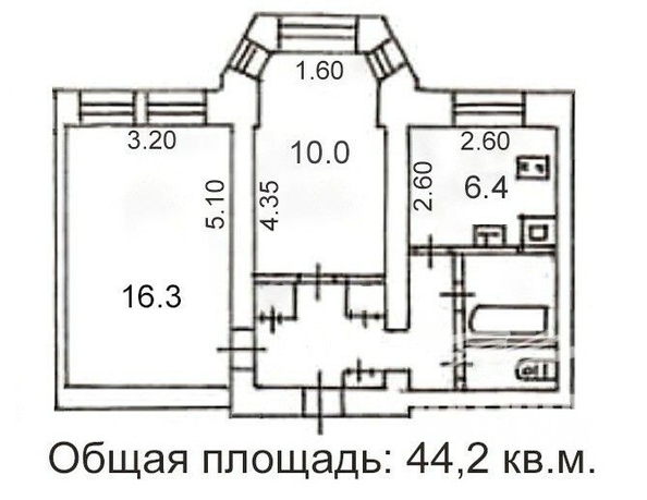 
   Продам 2-комнатную, 44.2 м², Смирнова ул, 33

. Фото 9.