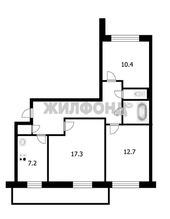 
   Продам 3-комнатную, 65.9 м², Мичурина ул, 2

. Фото 20.