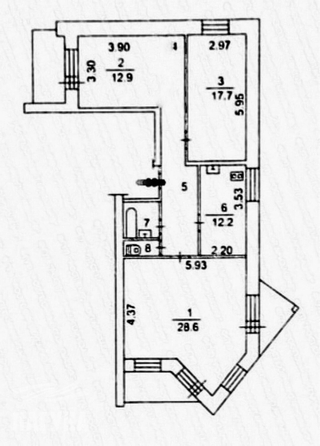 
  Сдам в аренду 3-комнатную квартиру, 90 м², Томск

. Фото 5.