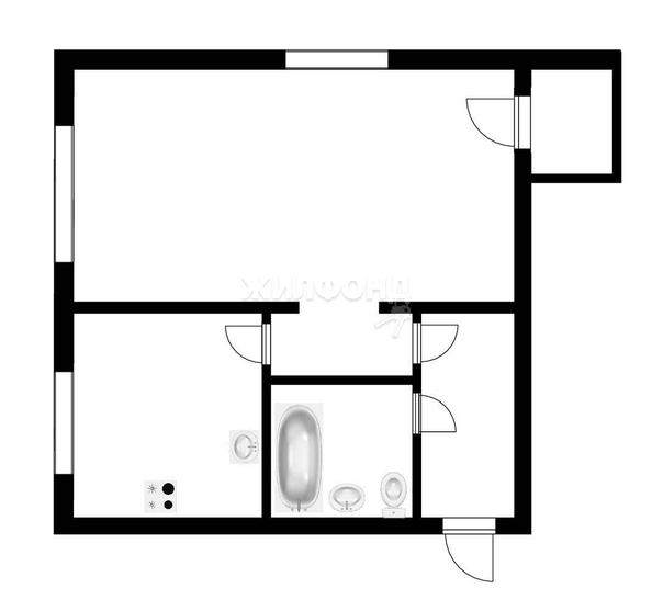 
   Продам 1-комнатную, 30.9 м², Пушкина ул, 52д

. Фото 11.