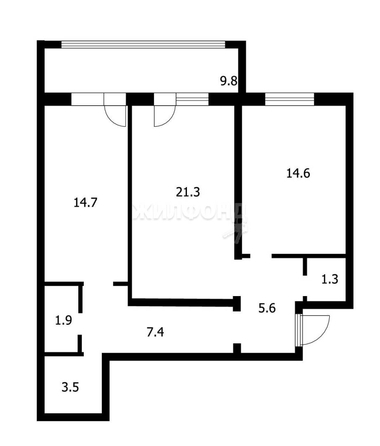 
   Продам 3-комнатную, 80.1 м², Белинского ул, 33

. Фото 16.