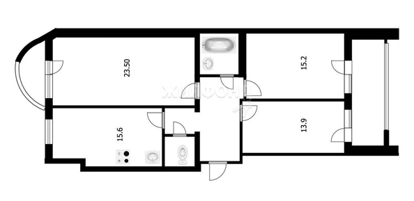 
   Продам 3-комнатную, 85.2 м², Ботанический пер, 2

. Фото 11.