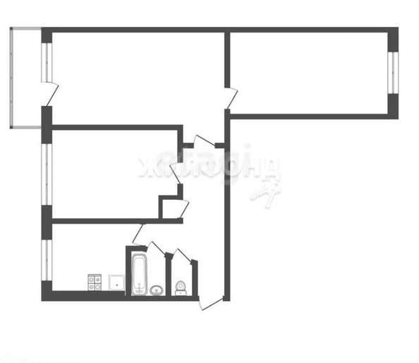 
   Продам 3-комнатную, 58 м², Суворова ул, 3

. Фото 1.