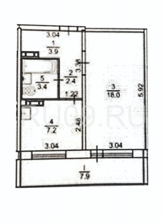 
   Продам 1-комнатную, 34.9 м², Дальне-Ключевская ул, 16б

. Фото 9.