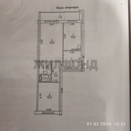 
   Продам 3-комнатную, 59.3 м², Герасименко ул, 3/16

. Фото 15.