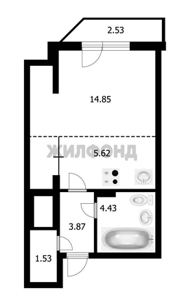 
   Продам студию, 30.7 м², Алтайская ул, 24

. Фото 10.