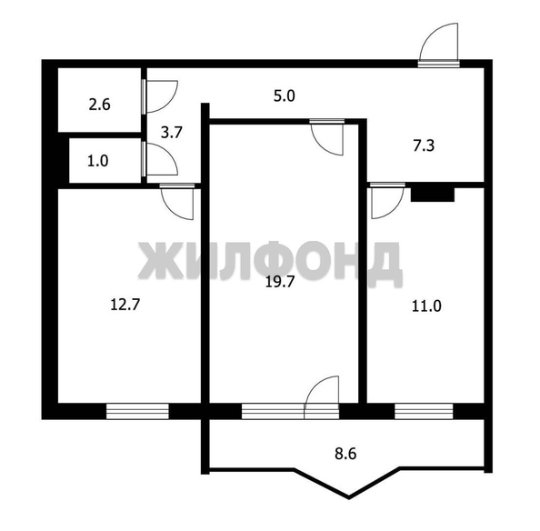 
   Продам 2-комнатную, 63 м², Рабочая 1-я ул, 4

. Фото 10.