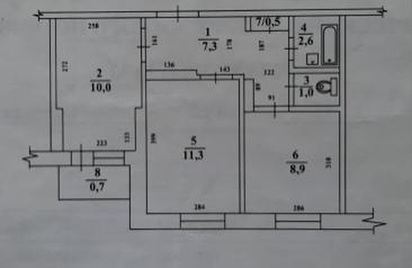 
   Продам 2-комнатную, 41 м², Солнечная ул, 12

. Фото 4.