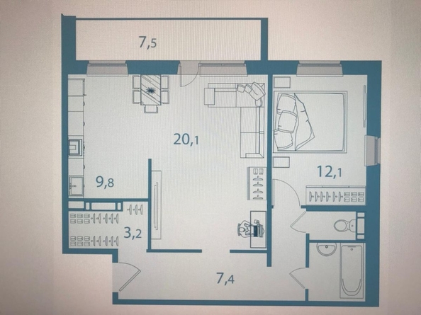 
   Продам 2-комнатную, 65 м², Леонова ул, 1

. Фото 1.