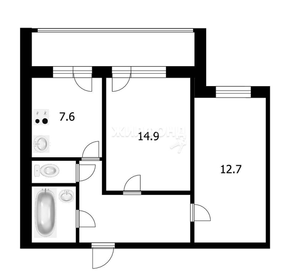 
   Продам 2-комнатную, 46.4 м², Ференца Мюнниха ул, 17

. Фото 13.