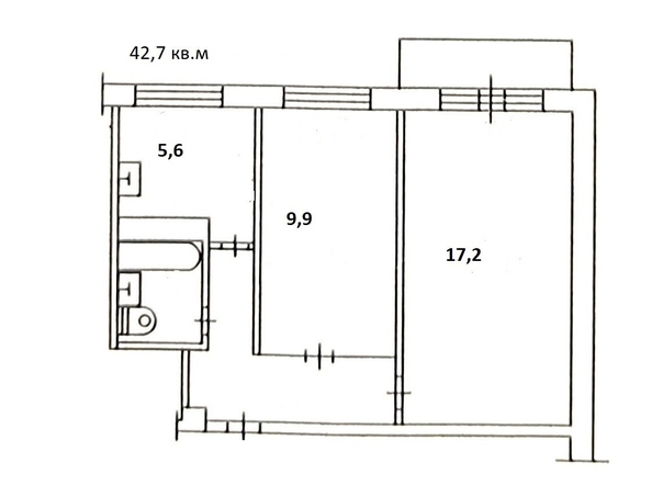 
   Продам 2-комнатную, 42.7 м², Артема ул, 19

. Фото 14.