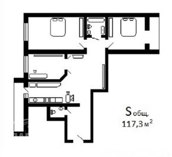 
   Продам 3-комнатную, 117.3 м², Киевская ул, 15

. Фото 6.