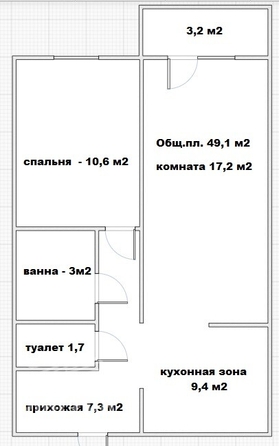
   Продам 2-комнатную, 49.1 м², Любы Шевцовой ул, 15

. Фото 9.